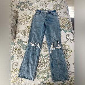 Abercrombie & Fitch Curve Love Ultra High Rise 90s Straight Jean